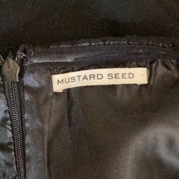 Mustard Seed Strapless Cocktail Dress, Embroidered Accent on Front Hemline XS - Picture 7 of 8